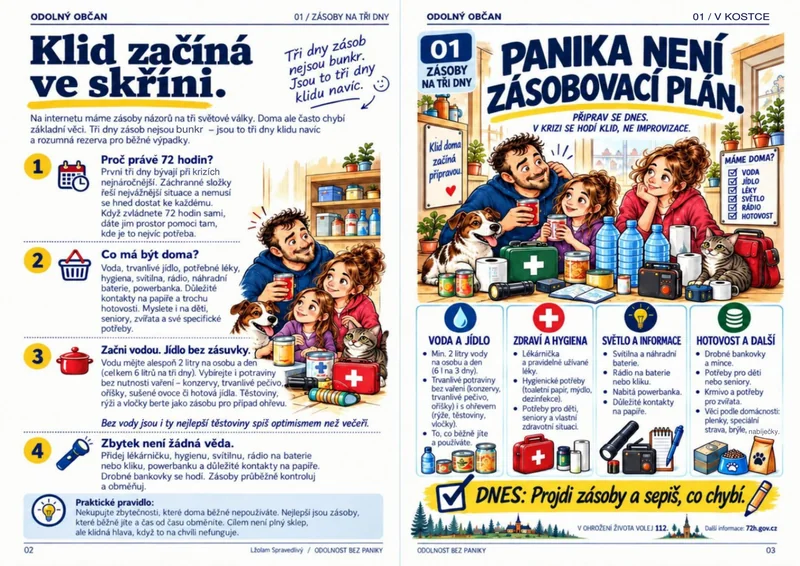 Informační karta Odolný občan: Panika není zásobovací plán.