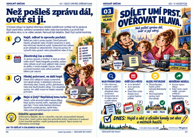 Informační karta Odolný občan: Sdílet umí prst, ověřovat hlava.